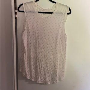 White and pink tank top